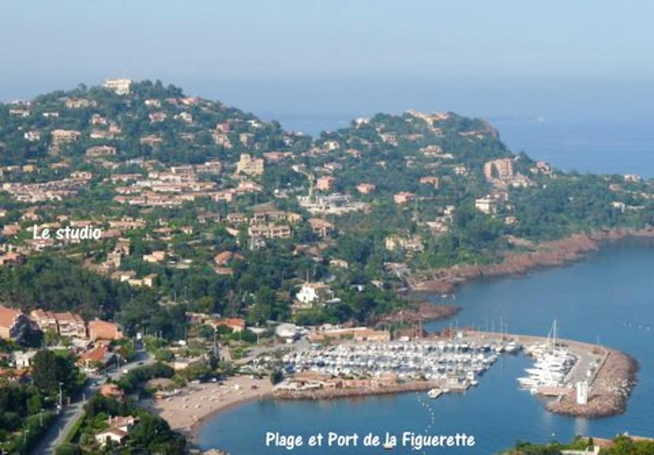 Ferienwohnung Studio A Theoule Sur Mer A 400 M De La Plage Avec Vue Sur La Mer Terrasse Amenagee Et Wifi Exterior foto
